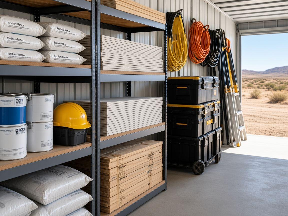 Dónde guardar materiales de construcción fuera de la obra