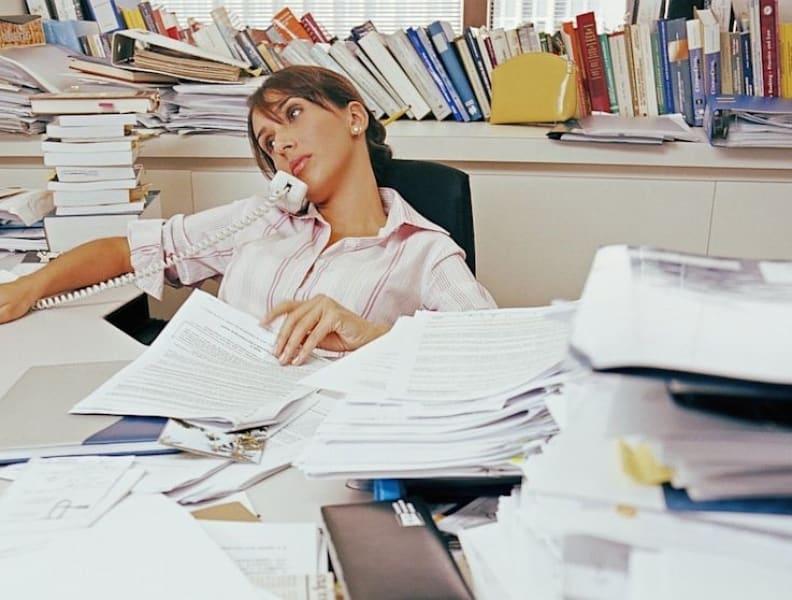 Los problemas del papel en la oficina